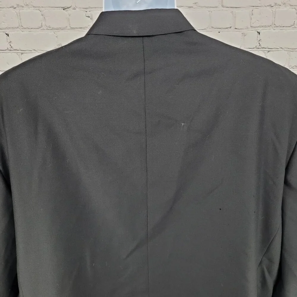 Vito Rufolo Black 100% Wool Comero Super 100's Tuxedo Suit Jacket Italy 44R